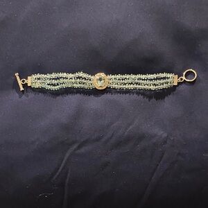 Ross-Simons Sterling Silver 3 strand aquamarine bead bracelet NWT, never worn.